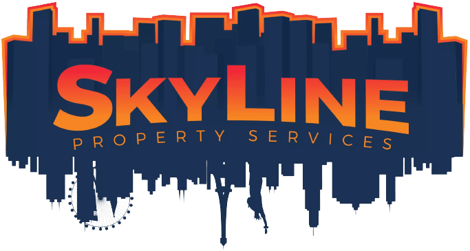 A logo of skyline property services