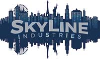 A skyline logo with the word " skyline industries ".